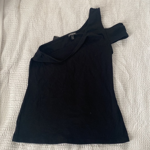 One shoulder black shirt - Picture 3 of 4